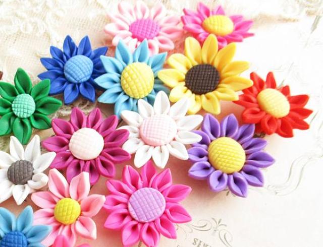 ポリマークレイ花ビーズ大10個 < ペット/手芸/園芸  ポリマークレイ花ビーズ大10個  < ペット/手芸/園芸の