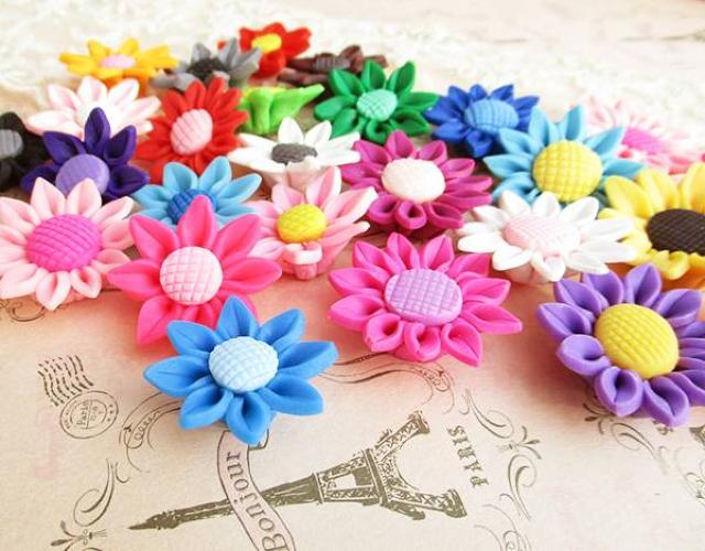 ポリマークレイ花ビーズ大10個 < ペット/手芸/園芸  ポリマークレイ花ビーズ大10個 < ペット/手芸/園芸の