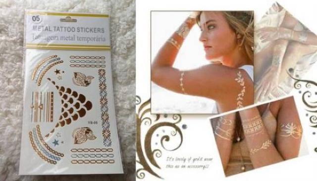 ゴールド フラッシュ タトゥー シール メタル 05 < 女性アクセサリー/時計  ゴールド フラッシュ タトゥー シール メタル 05  < 女性アクセサリー/時計の