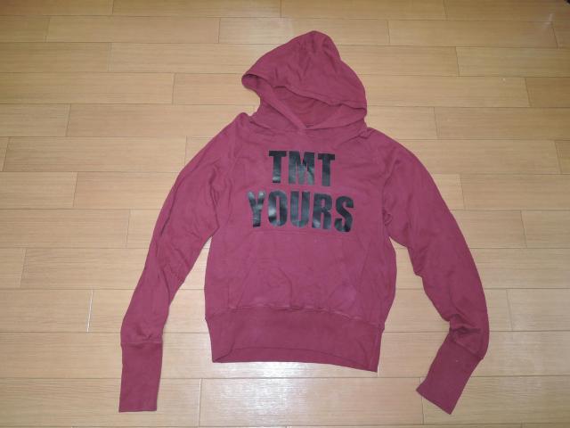 TMT YOURS レザーロゴ スウェット パーカー M カットソー BIG3 革 < ブランド  TMT YOURS レザーロゴ スウェット パーカー M カットソー BIG3 革  < ブランドの