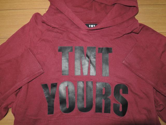TMT YOURS レザーロゴ スウェット パーカー M カットソー BIG3 革 < ブランド  TMT YOURS レザーロゴ スウェット パーカー M カットソー BIG3 革 < ブランドの