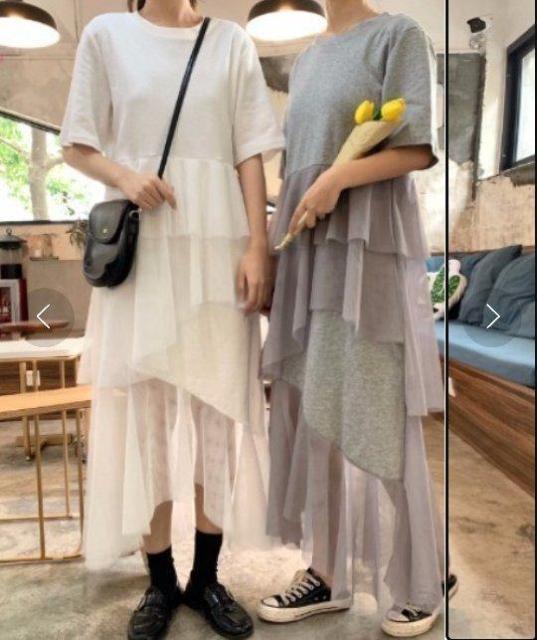 未使用未開封新品 ティアードチュールワンピース ホワイト 2024SS 半袖ワンピース マキシ丈 ロング丈 レイヤード < 女性ファッション  未使用未開封新品 ティアードチュールワンピース ホワイト 2024SS 半袖ワンピース マキシ丈 ロング丈 レイヤード < 女性ファッションの