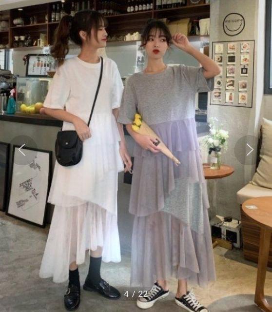 未使用未開封新品 ティアードチュールワンピース ホワイト 2024SS 半袖ワンピース マキシ丈 ロング丈 レイヤード < 女性ファッション  未使用未開封新品 ティアードチュールワンピース ホワイト 2024SS 半袖ワンピース マキシ丈 ロング丈 レイヤード < 女性ファッションの