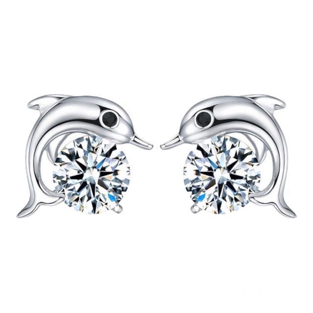 イルカ ピアス シルバー【両耳セット】 < 女性アクセサリー/時計  イルカ ピアス シルバー【両耳セット】  < 女性アクセサリー/時計の
