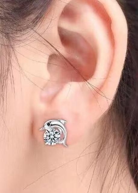 イルカ ピアス シルバー【両耳セット】 < 女性アクセサリー/時計  イルカ ピアス シルバー【両耳セット】 < 女性アクセサリー/時計の