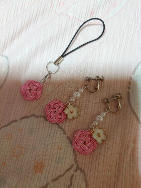 新品、ハンドメイド、水引、イヤリング、梅結び < 女性ファッション  新品、ハンドメイド、水引、イヤリング、梅結び  < 女性ファッションの