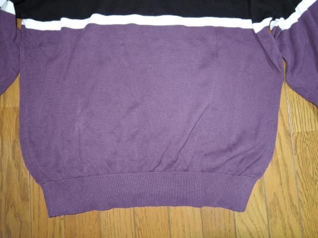 HYSTERIC GLAMOUR ヒステリックグラマー HYS LOGO 編込 プルオーバー L 黒紫 薄手 ニット カットソー < ブランド HYSTERIC GLAMOUR ヒステリックグラマー HYS LOGO 編込 プルオーバー L 黒紫 薄手 ニット カットソー < ブランドの