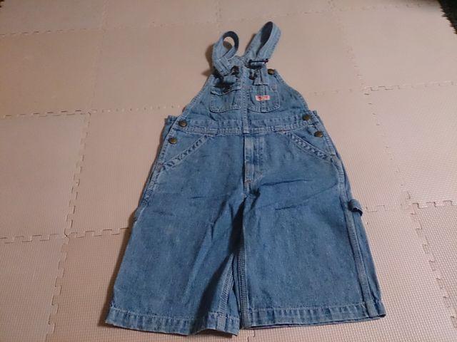 115 ONE O ONE デニム短丈つなぎ < キッズ/ベビー  115 ONE O ONE デニム短丈つなぎ < キッズ/ベビーの