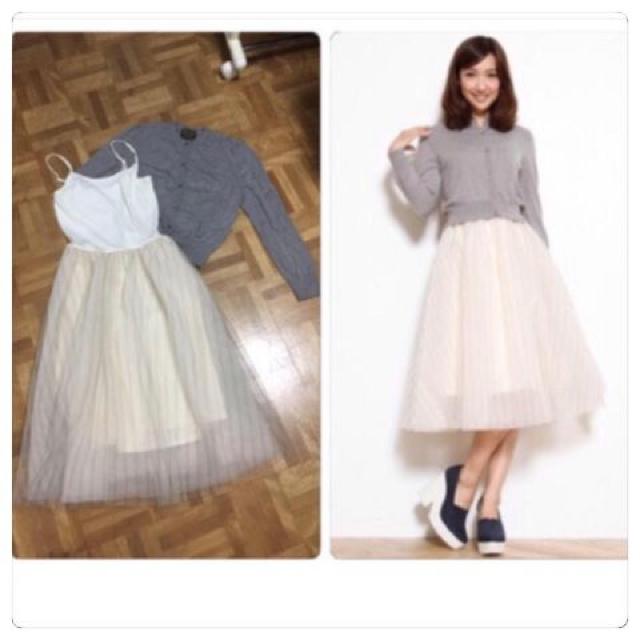 新品同様スナイデル カーデ x 膝丈チュールコンビワンピース < ブランド 新品同様スナイデル カーデ x 膝丈チュールコンビワンピース < ブランドの