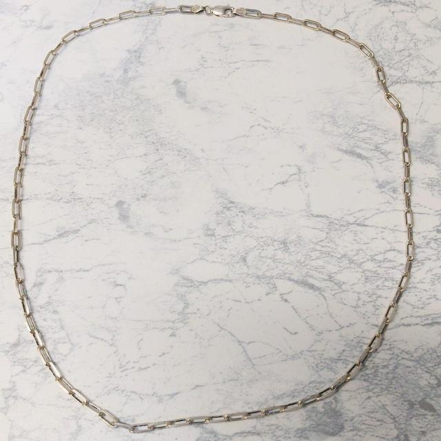 シルバー925 長あずき4面カットチェーンネックレス 長さ約50cm < 女性アクセサリー/時計  シルバー925 長あずき4面カットチェーンネックレス 長さ約50cm < 女性アクセサリー/時計の