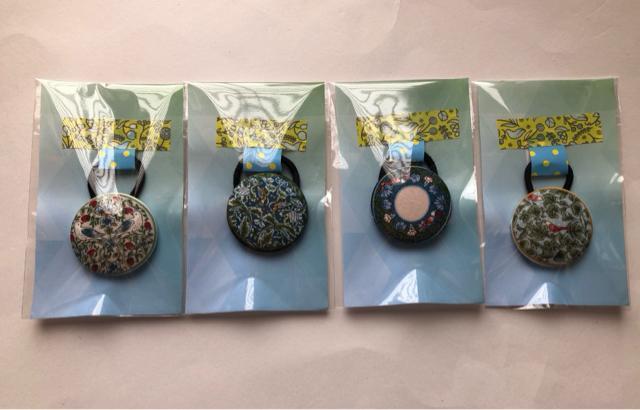 ハンドメイド ヘアゴム 特大 くるみボタン 小鳥さんシリーズ♪ セット < 女性ファッション  ハンドメイド ヘアゴム 特大 くるみボタン 小鳥さんシリーズ♪ セット < 女性ファッションの