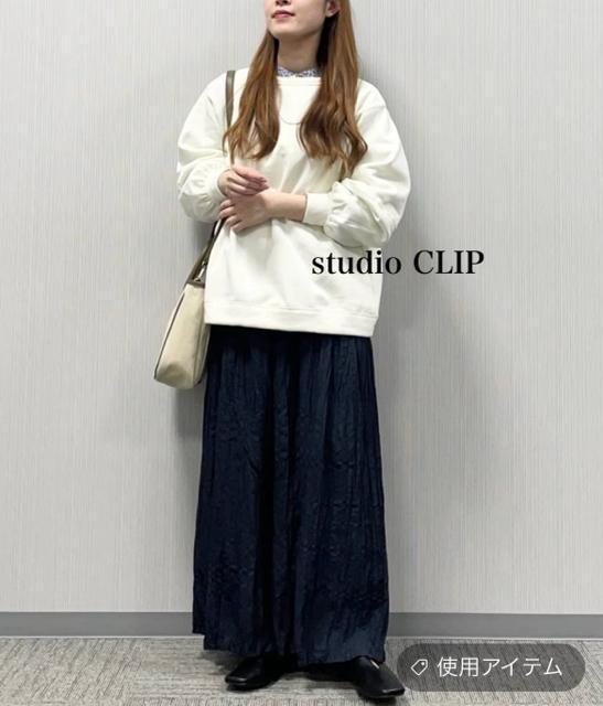 新品 studio CLIP★ クルーネックプルオーバー < 女性ファッション 新品 studio CLIP★ クルーネックプルオーバー < 女性ファッションの
