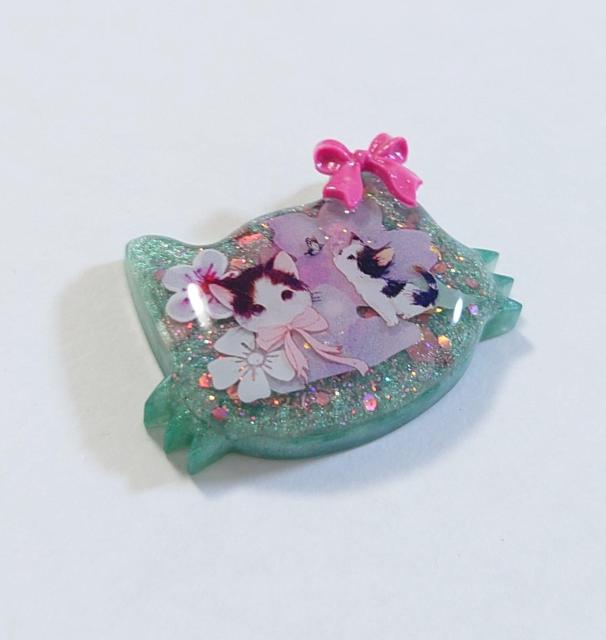 ねこちゃんレジンヘアゴム★キティ風  ねこ   猫    ネコ   レジンヘアゴム   猫アクセサリー   猫ネックレス  ねこ < 女性ファッション  ねこちゃんレジンヘアゴム★キティ風  ねこ   猫    ネコ   レジンヘアゴム   猫アクセサリー   猫ネックレス  ねこ < 女性ファッションの