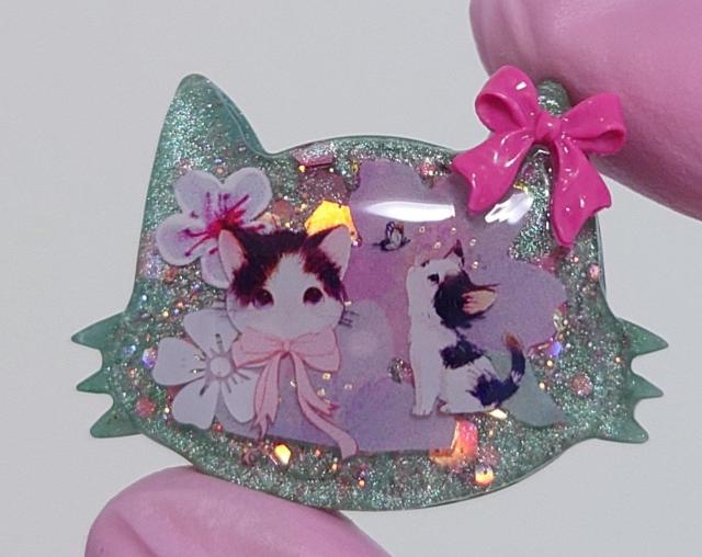 ねこちゃんレジンヘアゴム★キティ風  ねこ   猫    ネコ   レジンヘアゴム   猫アクセサリー   猫ネックレス  ねこ < 女性ファッション  ねこちゃんレジンヘアゴム★キティ風  ねこ   猫    ネコ   レジンヘアゴム   猫アクセサリー   猫ネックレス  ねこ < 女性ファッションの