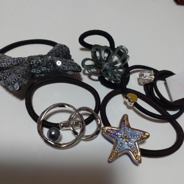 Aモチーフ色々ヘアゴム6個セット < 女性アクセサリー/時計 Aモチーフ色々ヘアゴム6個セット < 女性アクセサリー/時計の