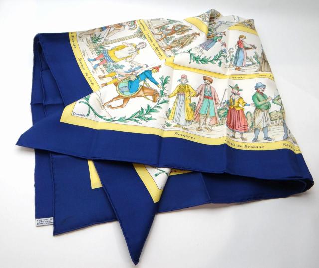 �G�����X �J��90 COSTUMES CIVILS ACTUELS ����s���̕��� �X�J�[�t �u���[�n��USED���y���������z �� �u�����h�� 