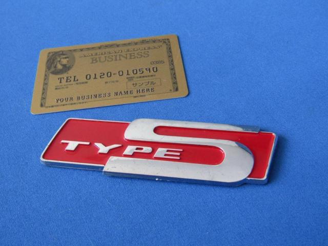 ●TYPE S タイプ エス ABS製 凹凸仕様 RED&クロームM エンブレム < 自動車/バイク ●TYPE S タイプ エス ABS製 凹凸仕様 RED&クロームM エンブレム < 自動車/バイク