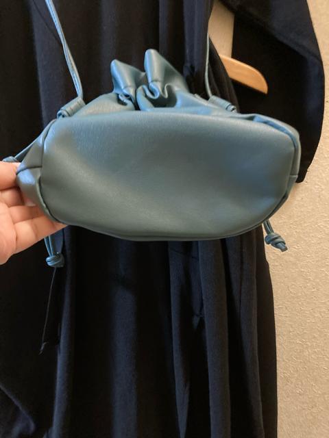 新品ブルーグリーン2way巾着ポシェット < 女性ファッション  新品ブルーグリーン2way巾着ポシェット < 女性ファッションの