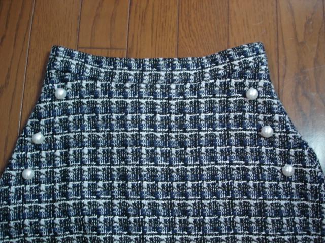 ★クイーンズコート パールボタンのツィードチェックスカート★新品!超激安! < ブランド  ★クイーンズコート パールボタンのツィードチェックスカート★新品!超激安! < ブランドの