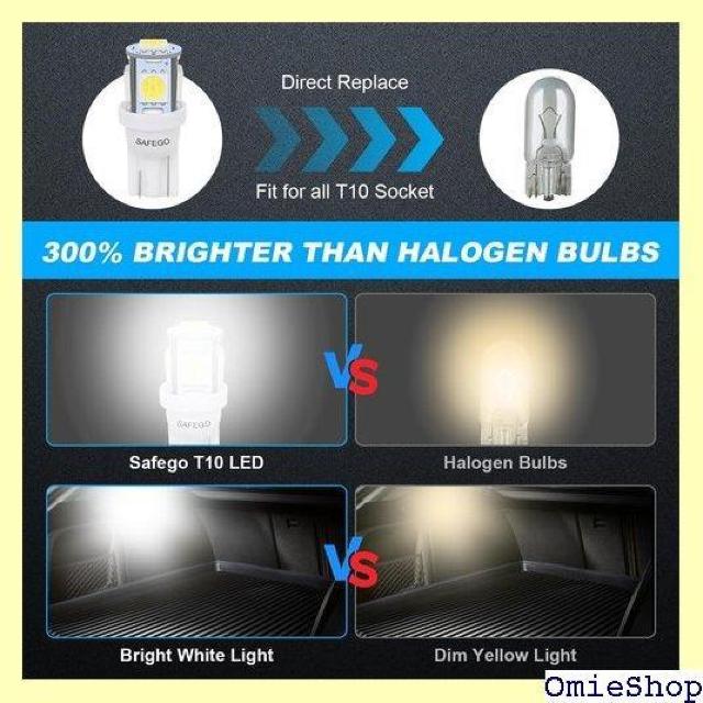 T10 W5W Led 車用 ライト - Safego D 置換ナンバー灯、クリアランスランプ、高輝度10個入り 709 < 自動車/バイク T10 W5W Led 車用 ライト - Safego D 置換ナンバー灯、クリアランスランプ、高輝度10個入り 709 < 自動車/バイク