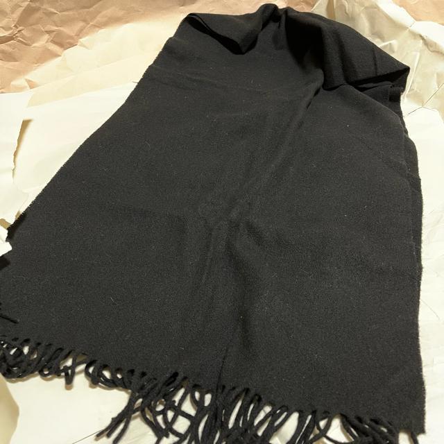 【GIANFRANCO FERRE】 大判 ストール / マフラー / 黒 フリンジ < ブランド 【GIANFRANCO FERRE】 大判 ストール / マフラー / 黒 フリンジ < ブランドの