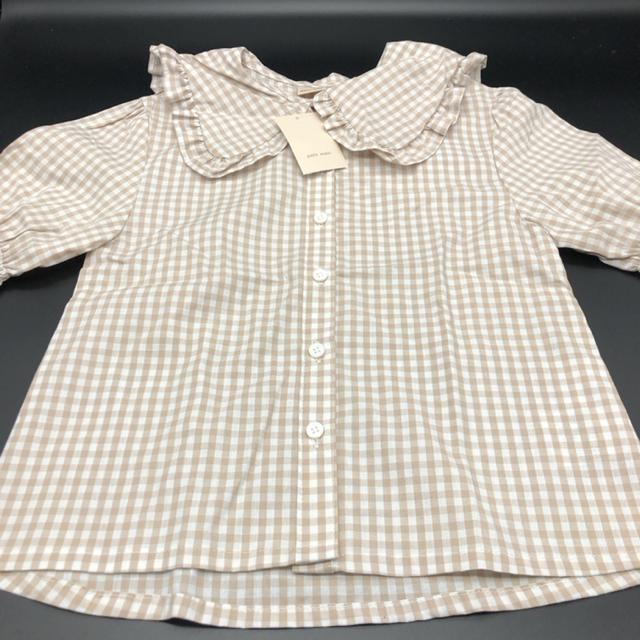 即決 petit main Bigカラーブラウス 110cm < キッズ/ベビー  即決 petit main Bigカラーブラウス 110cm < キッズ/ベビーの