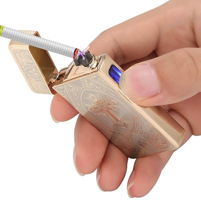 電子ライター USB 充電 ターボライター 防風 スパック点火 電気 プラズマ 高級 ライター クロスアーク < 男性ファッション  電子ライター USB 充電 ターボライター 防風 スパック点火 電気 プラズマ 高級 ライター クロスアーク < 男性ファッションの