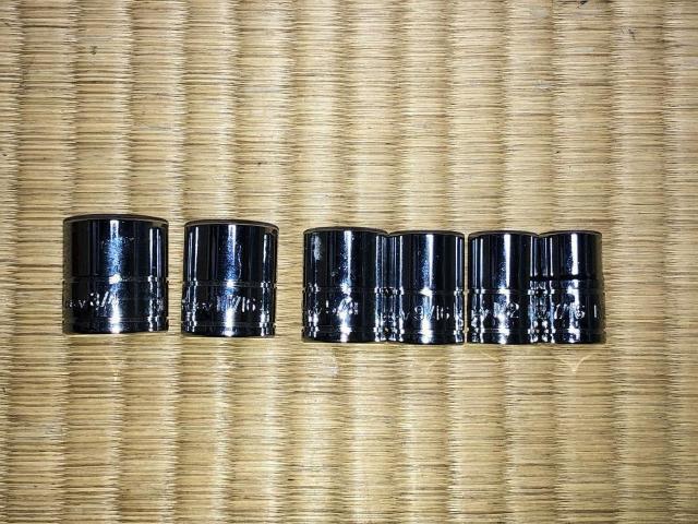 美品!インチサイズ シャローソケット 6個セット 差込3/8(9.5o) < 自動車/バイク 美品!インチサイズ シャローソケット 6個セット 差込3/8(9.5o) < 自動車/バイク