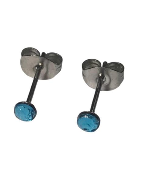 2個1セット 幅3mm ラインストーン スタッドピアス スカイブルー 両耳用 ステンレス アクリル製 シンプル つけっぱなしOK < 女性アクセサリー/時計  2個1セット 幅3mm ラインストーン スタッドピアス スカイブルー 両耳用 ステンレス アクリル製 シンプル つけっぱなしOK  < 女性アクセサリー/時計の