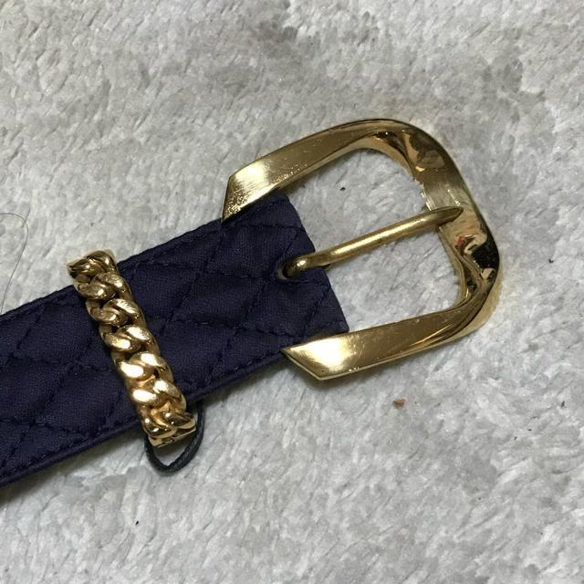 激レア 正規品 ヴィンテージ シャネル シルクマトラッセ レザーベルト 濃紺 ゴールド金具 < ブランド 激レア 正規品 ヴィンテージ シャネル シルクマトラッセ レザーベルト 濃紺 ゴールド金具 < ブランドの