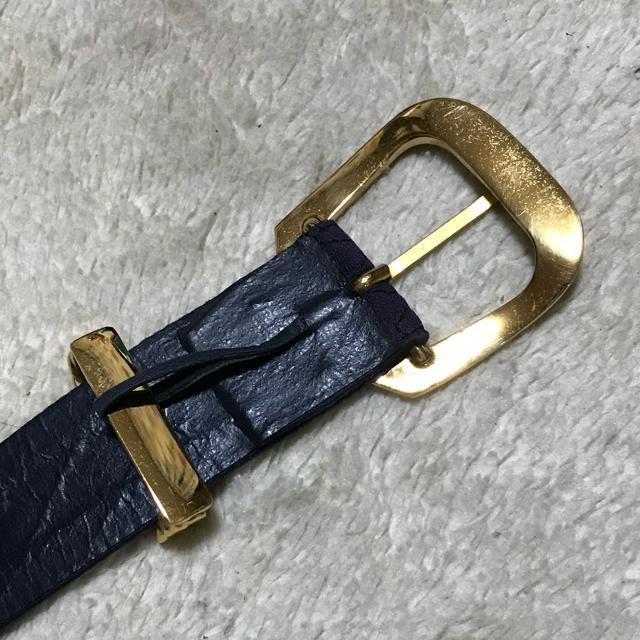 激レア 正規品 ヴィンテージ シャネル シルクマトラッセ レザーベルト 濃紺 ゴールド金具 < ブランド 激レア 正規品 ヴィンテージ シャネル シルクマトラッセ レザーベルト 濃紺 ゴールド金具 < ブランドの