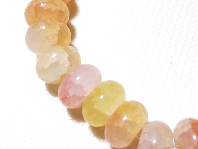 天然石★龍紋瑪瑙(オレンジ) 8mmロンデル 半連 < 女性アクセサリー/時計 天然石★龍紋瑪瑙(オレンジ) 8mmロンデル 半連 < 女性アクセサリー/時計の