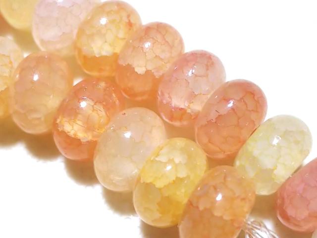 天然石★龍紋瑪瑙(オレンジ) 8mmロンデル 半連 < 女性アクセサリー/時計 天然石★龍紋瑪瑙(オレンジ) 8mmロンデル 半連 < 女性アクセサリー/時計の