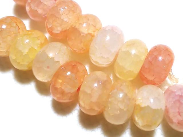 天然石★龍紋瑪瑙(オレンジ) 8mmロンデル 半連 < 女性アクセサリー/時計 天然石★龍紋瑪瑙(オレンジ) 8mmロンデル 半連 < 女性アクセサリー/時計の