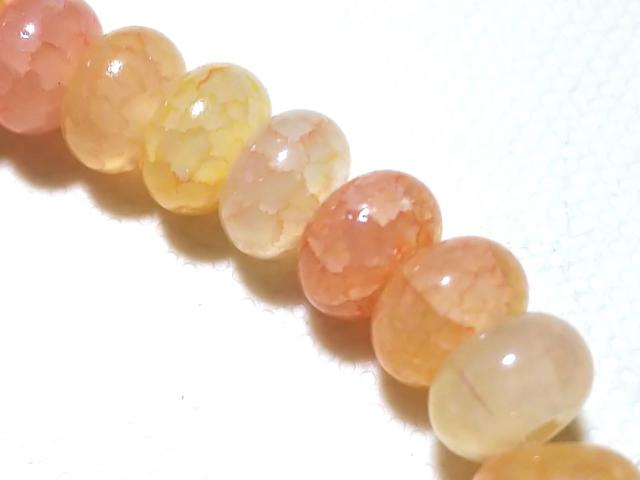 天然石★龍紋瑪瑙(オレンジ) 8mmロンデル 半連 < 女性アクセサリー/時計 天然石★龍紋瑪瑙(オレンジ) 8mmロンデル 半連 < 女性アクセサリー/時計の