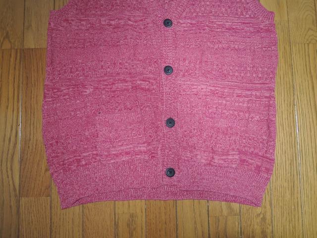 新品 NO ID. ノーアイディー 薄手 ベスト 2 ピンク コットンニット < ブランド  新品 NO ID. ノーアイディー 薄手 ベスト 2 ピンク コットンニット < ブランドの