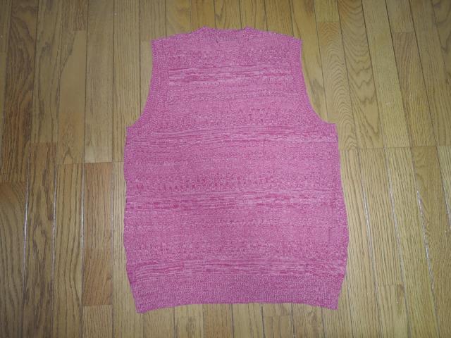 新品 NO ID. ノーアイディー 薄手 ベスト 2 ピンク コットンニット < ブランド  新品 NO ID. ノーアイディー 薄手 ベスト 2 ピンク コットンニット < ブランドの