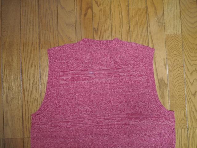 新品 NO ID. ノーアイディー 薄手 ベスト 2 ピンク コットンニット < ブランド  新品 NO ID. ノーアイディー 薄手 ベスト 2 ピンク コットンニット < ブランドの