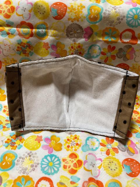 HMオシャレマスク黒ドットレース×茶 < 女性ファッション  HMオシャレマスク黒ドットレース×茶 < 女性ファッションの