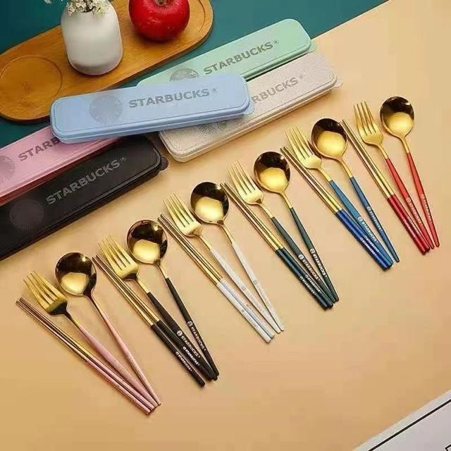 海外限定スタバ スターバックス カトラリー 食器セット ピンク < インテリア/ライフ  海外限定スタバ スターバックス カトラリー 食器セット ピンク < インテリア/ライフの