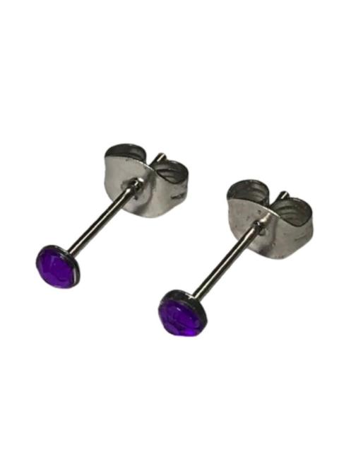 2個1セット 幅3mm ラインストーン スタッドピアス パープル 両耳用 ステンレス アクリル製 シンプル つけっぱなしOK 安い < 女性アクセサリー/時計  2個1セット 幅3mm ラインストーン スタッドピアス パープル 両耳用 ステンレス アクリル製 シンプル つけっぱなしOK 安い  < 女性アクセサリー/時計の