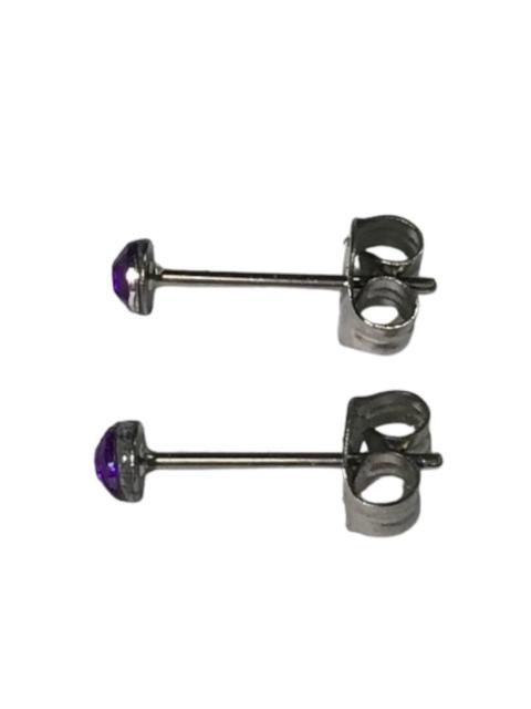 2個1セット 幅3mm ラインストーン スタッドピアス パープル 両耳用 ステンレス アクリル製 シンプル つけっぱなしOK 安い < 女性アクセサリー/時計  2個1セット 幅3mm ラインストーン スタッドピアス パープル 両耳用 ステンレス アクリル製 シンプル つけっぱなしOK 安い < 女性アクセサリー/時計の