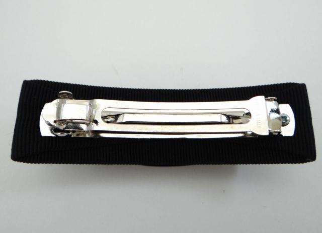 FERRAGAMO フェラガモ ヴァラ リボン ラインストーン バレッタ ヘアアクセサリー ブラック<新品同様品>【送料無料】 < ブランド  FERRAGAMO フェラガモ ヴァラ リボン ラインストーン バレッタ ヘアアクセサリー ブラック<新品同様品>【送料無料】 < ブランドの