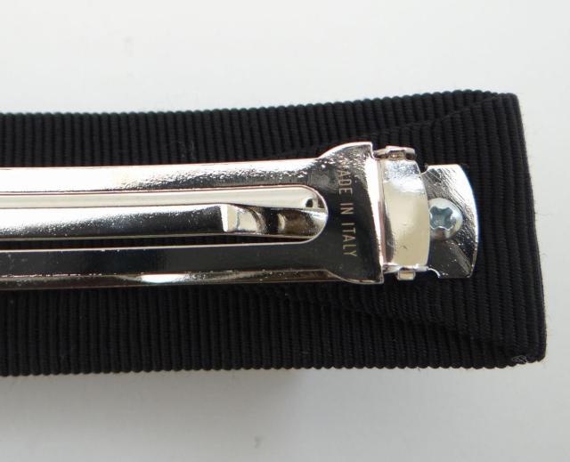 FERRAGAMO フェラガモ ヴァラ リボン ラインストーン バレッタ ヘアアクセサリー ブラック<新品同様品>【送料無料】 < ブランド  FERRAGAMO フェラガモ ヴァラ リボン ラインストーン バレッタ ヘアアクセサリー ブラック<新品同様品>【送料無料】 < ブランドの