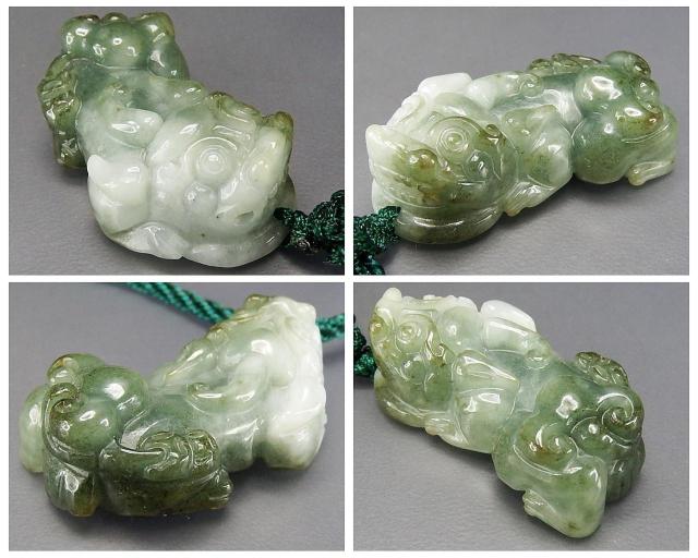 一点物御守逸品ひすい如意ヒキュウ手彫り天然石2色本翡翠ネックレス810-141RYZa < 女性アクセサリー/時計  一点物御守逸品ひすい如意ヒキュウ手彫り天然石2色本翡翠ネックレス810-141RYZa < 女性アクセサリー/時計の