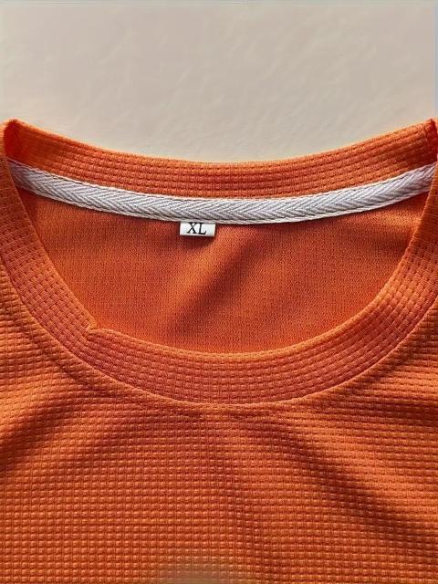 超お買い得990円★高品質夏用メンズワッフル半袖シャツ、フェイク2ピースデザイン USAサイズS(日本サイズL相当)コーラル < 男性ファッション  超お買い得990円★高品質夏用メンズワッフル半袖シャツ、フェイク2ピースデザイン USAサイズS(日本サイズL相当)コーラル < 男性ファッションの