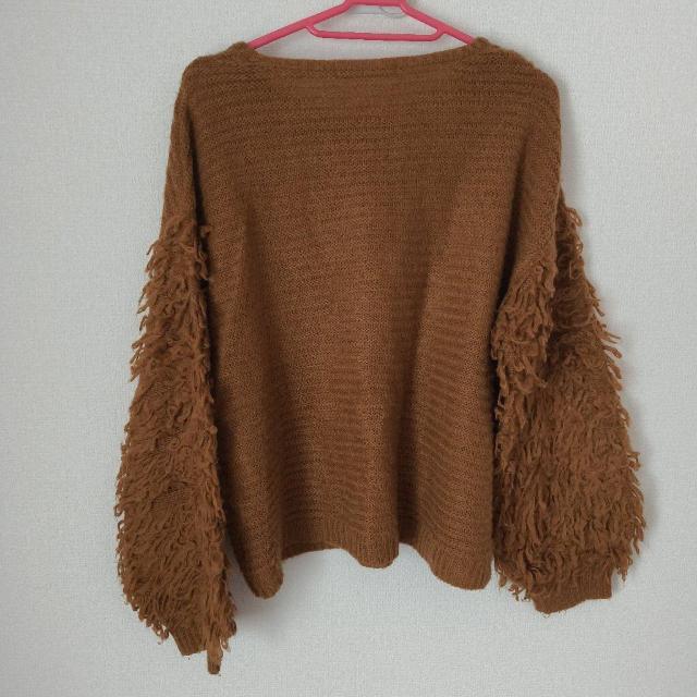 レイカズン フリンジ付き イエローブラウン ニット セーター F < ブランド レイカズン フリンジ付き イエローブラウン ニット セーター F < ブランドの