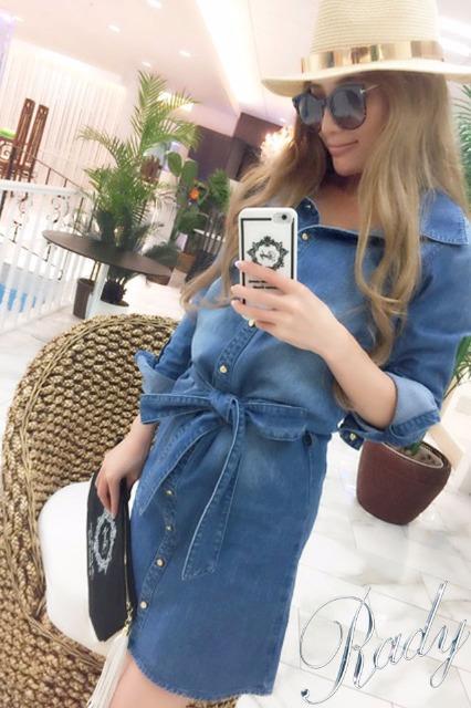 Rady☆大人気レア☆デニムシャツワンピ☆ブルー☆S☆新品タグ付き < ブランド Rady☆大人気レア☆デニムシャツワンピ☆ブルー☆S☆新品タグ付き < ブランドの