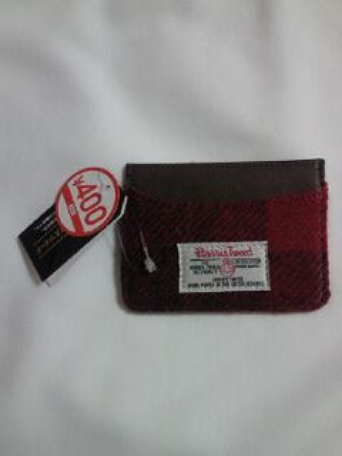 Harris Tweed ハリスツイード ダイソー コラボ カードケース レッド < ブランド  Harris Tweed ハリスツイード ダイソー コラボ カードケース レッド < ブランドの