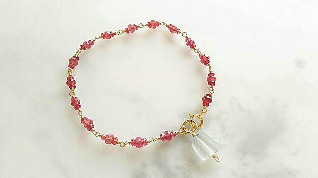 14kgf*ルビーとアクアマリンのブレスレット* 19010 < 女性アクセサリー/時計 14kgf*ルビーとアクアマリンのブレスレット* 19010 < 女性アクセサリー/時計の